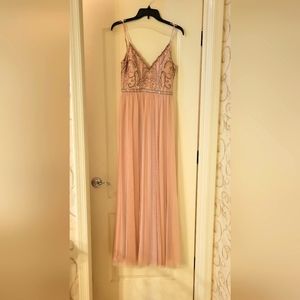 Blush Rose Gold Bridesmaid or Prom dress, size 5/6